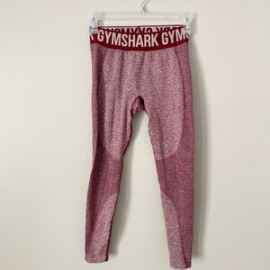 Gymshark Size S Mid Rise Flex Leggings Logo Spell Out 23" Inseam Cropped Workout